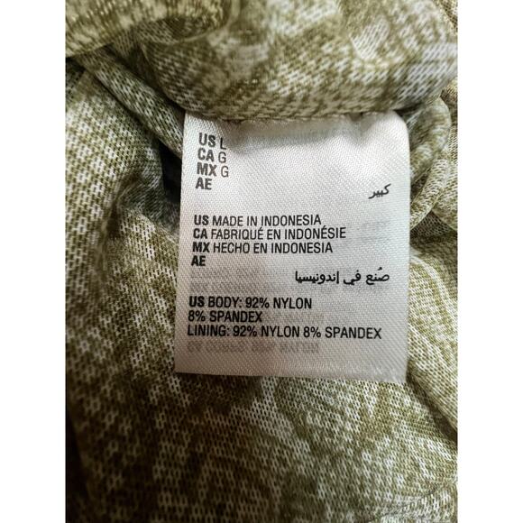 INC International Concepts Sheer Snakeskin Print Long Sleeve Top Size L - Picture 3 of 4